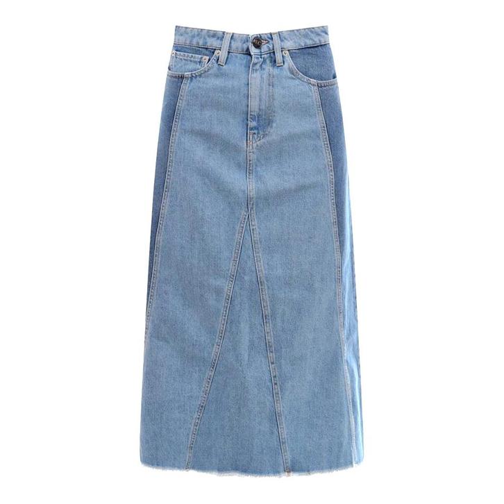 Semicouture • lange denim rok • 25, Kleding | Dames, Rokken, Blauw, Nieuw, Verzenden