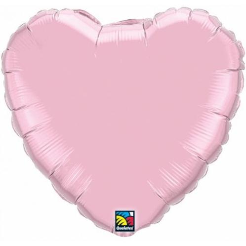 Helium folie ballon lichtroze hart 45 cm - Folie Ballonnen, Hobby en Vrije tijd, Feestartikelen, Verzenden