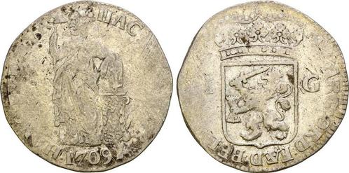 1 Gulden 1709 Nederland Geldern:, Postzegels en Munten, Munten | Europa | Niet-Euromunten, Verzenden