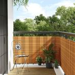 vidaXL Balkonscherm 1000x80 cm poly rattan lichtbruin, Verzenden, Nieuw, Kunststof, Minder dan 1 meter