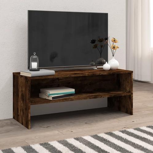 vidaXL Tv-meubel 100x40x40 cm bewerkt hout gerookt, Huis en Inrichting, Kasten | Televisiemeubels, 25 tot 50 cm, Nieuw, Overige houtsoorten