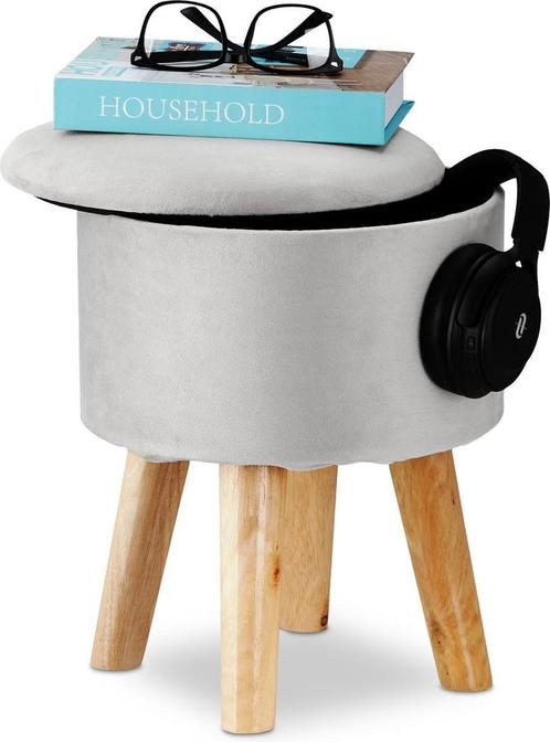 Krukje met opbergruimte hoogte 36 cm - diameter 30 cm -, Huis en Inrichting, Barkrukken, Verzenden