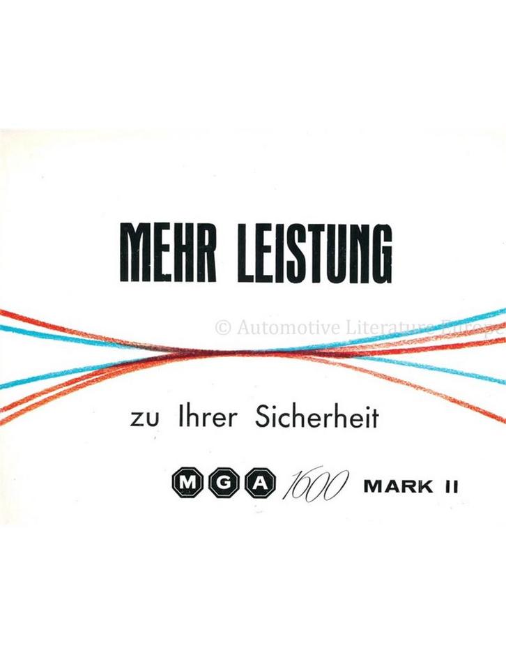 1961 MG MGA 1600 BROCHURE DUITS, Boeken, Auto's | Folders en Tijdschriften