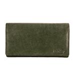 Landley Dames Harmonica Portemonnee Leer RFID Olijfgroen, Sieraden, Tassen en Uiterlijk, Portemonnees, Verzenden, Nieuw, Overige merken