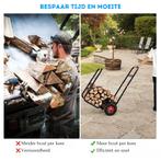Trendmix Metalen Brandhoutkar 150 kg belasting 66 x 51 x 111, Tuin en Terras, Hand-tuingereedschap, Ophalen of Verzenden, Nieuw