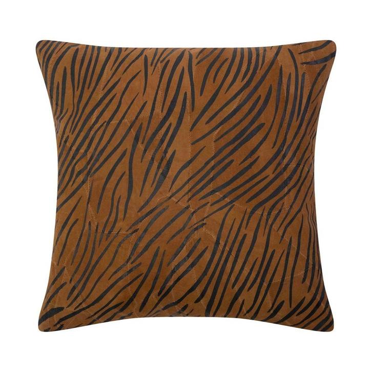 Kussen Geitensuède zebra bruin 45x45cm (Capra Aegagrus, Huis en Inrichting, Woonaccessoires | Overige, Verzenden