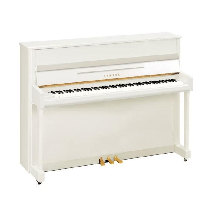 Yamaha B2E PWH messing piano (wit hoogglans), Muziek en Instrumenten, Piano's, Piano, Wit