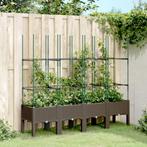 vidaXL Plantenbak met latwerk 160x40x142,5 cm polypropeen, Tuin en Terras, Verzenden, Nieuw, Kunststof