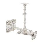 Kaarsenhouder (2) - .875 (84 Zolotniki) zilver - Russische, Antiek en Kunst