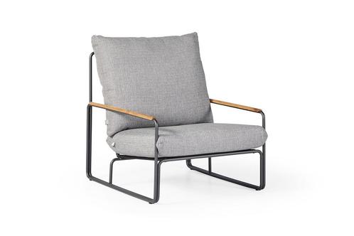Suns Merano loungestoel licht antraciet |, Tuin en Terras, Tuinsets en Loungesets, Ophalen of Verzenden