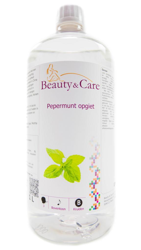 Beauty & Care Pepermunt opgiet 1 L.  new, Sport en Fitness, Sauna, Fins of Traditioneel, Toebehoren, Nieuw, Ophalen of Verzenden