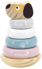 PolarB Puppy Houten Tuimelring Piramide, Kinderen en Baby's, Speelgoed | Houten speelgoed, Verzenden, Nieuw