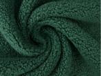 10 meter teddy bont - Donkergroen- Bouclé stoffen, 120 cm of meer, Ophalen of Verzenden, Polyester, Groen