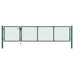vidaXL Poort 350x75 cm staal groen, Verzenden, Nieuw