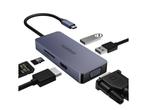 USB C Hub 6-in-1 USB C naar HDMI Dual Monitor USB C Adapter, Verzenden, Nieuw