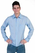 Tiroler blouse blauw/wit, Kleding | Heren, Ophalen of Verzenden, Nieuw