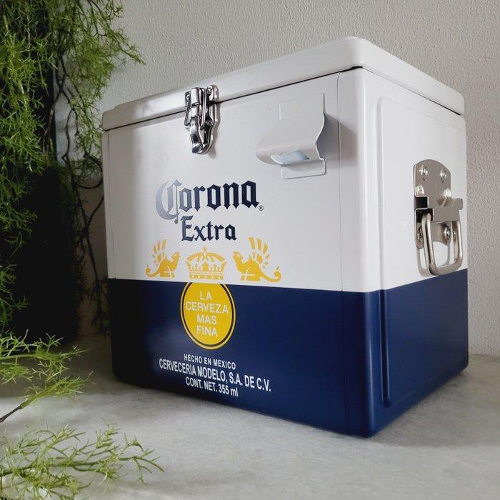 Corona Beer S.A. nr15 - Reclamebord - Koelbox - Metaal &, Antiek en Kunst, Antiek | Wandborden en Tegels