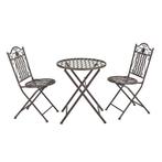 Bistroset Biella metaal tuintafel met 2 tuinstoelen groen, Tuin en Terras, Verzenden, Nieuw