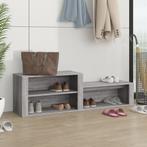 vidaXL Schoenenkast 150x35x45 cm bewerkt hout grijs sonoma, Verzenden, Nieuw