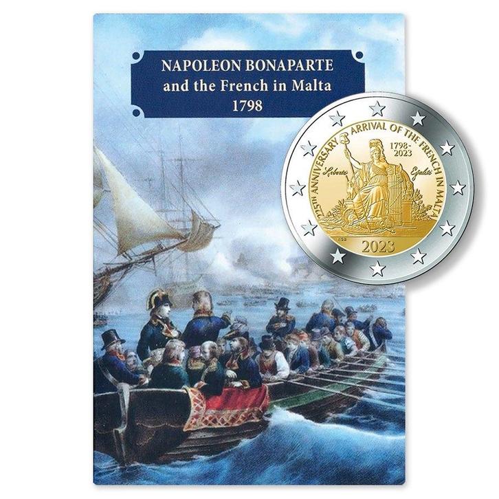 Malta 2 Euro Napoleon 2023 BU Coincard, Postzegels en Munten, Munten | Europa | Euromunten, Verzenden