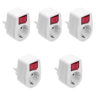 Verloopstekker | Q-link | Schakelaar | 5 stuks, Doe-het-zelf en Verbouw, Elektra en Kabels, Nieuw, Verzenden