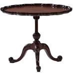 Wijntafel  salontafelhoogte ca 1870 rond en sterk geschulpt, Antiek en Kunst, Ophalen of Verzenden