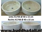 witte / beige waskom sets - tweedelige marmeren wasbak set