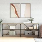 vidaXL Wandtafel 200x30x75 cm bewerkt hout en ijzer sonoma, Verzenden, Nieuw