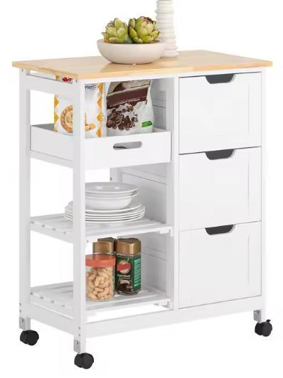 Keukentrolley met Lade en Planken – MDF Opbergkar op Wielen, Huis en Inrichting, Keuken | Keukenelementen, Nieuw, Verzenden