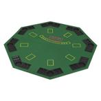 Poker tafelblad voor 8 spelers 2-voudig inklapbaar groen, Nieuw, Verzenden