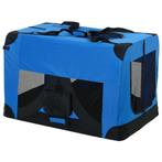 Honden bench reisbench stof en metaal 60x42x42 cm blauw, Nieuw, Verzenden