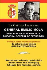 General Emilio Mola: Memorias de Mi Paso Por La. Mola-Vidal,, Boeken, Biografieën, Zo goed als nieuw, Verzenden