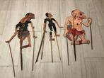 3 wayang kulit - Java - Indonesië, Antiek en Kunst
