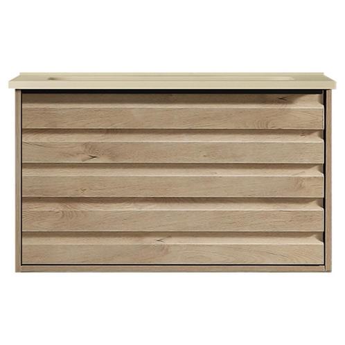 Meubelset Differnz Elin 60 cm Eiken/Taupe, Doe-het-zelf en Verbouw, Sanitair, Bad, Nieuw, Ophalen of Verzenden