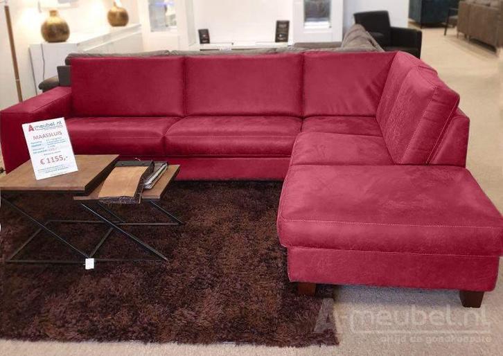 Hoekbank Maassluis - hoekbanken - Roze, Huis en Inrichting, Banken | Sofa's en Chaises Longues, Nieuw, Stof