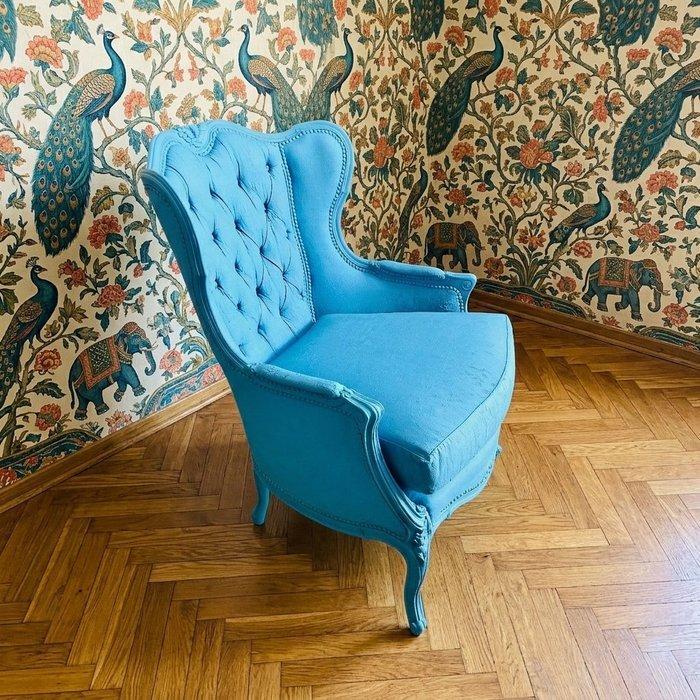 Fauteuil - Hout, Fabric, Antiek en Kunst, Curiosa en Brocante