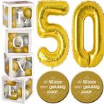 Jubileum decoratie pakket 50 jaar liefde goud, Hobby en Vrije tijd, Nieuw, Feestartikel, Geboorte of Huwelijk, Verzenden