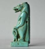 Oud-Egyptisch Faience Prachtige grote amulet van godin