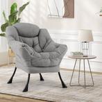 Fauteuil met armleuning - Relaxfauteuil - Relaxstoel - Grijs, Huis en Inrichting, Fauteuils, Verzenden, Zo goed als nieuw