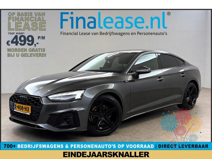 Audi A5 Black Edition S-Line Virtual Stoelverwarming Camera, Auto's, Audi, Lease, Automaat, Sedan, Benzine, Zilver of Grijs, Verzenden