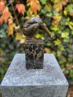 Bronzen Duiker- Sculptuur - Beeld - Huisdecoratie, Verzenden, Nieuw, Metaal, Mensenbeeld