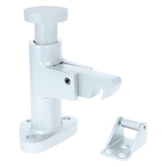 Deurvastzetter WOELM 141x54 mm zilver, Doe-het-zelf en Verbouw, Hang- en Sluitwerk, Verzenden
