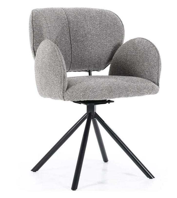Stoel Rosalin - Bruin Moon - 96121 - eetkamerstoelen, Huis en Inrichting, Stoelen, Nieuw, Stof