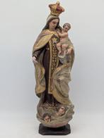 Beeld, Gekrönte Madonna mit Jesuskind - 48 cm - Hout