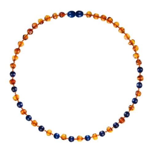 Barnsteen baby-peuter kettinkje - cognac - lapis lazuli (32, Sieraden, Tassen en Uiterlijk, Armbanden