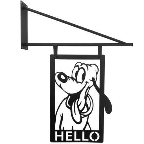 Metal Door Sign – Hello – Pluto, Verzamelen, Disney, Goofy of Pluto, Nieuw, Beeldje of Figuurtje, Ophalen of Verzenden
