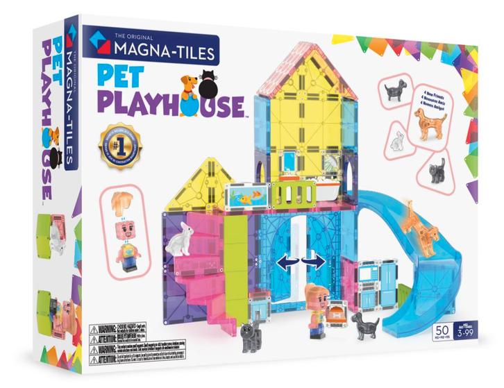 MAGNA-TILES® Pet Playhouse (50 stuks) met microMAGS en Cubes, Kinderen en Baby's, Speelgoed | Overig