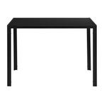 Eettafel Porvoo gehard glas 8 mm 105x60x75 cm zwart, Huis en Inrichting, Verzenden, Nieuw