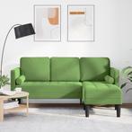 vidaXL Bank 3-zits met poef L-vormig 160 cm fluweel, Huis en Inrichting, Banken | Bankstellen, Verzenden, Minder dan 150 cm, Stof