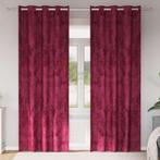 vidaXL Gordijn met gordijnen 2 pcs Wijnrood 260 x 140 cm, Huis en Inrichting, Verzenden, Nieuw, Rood